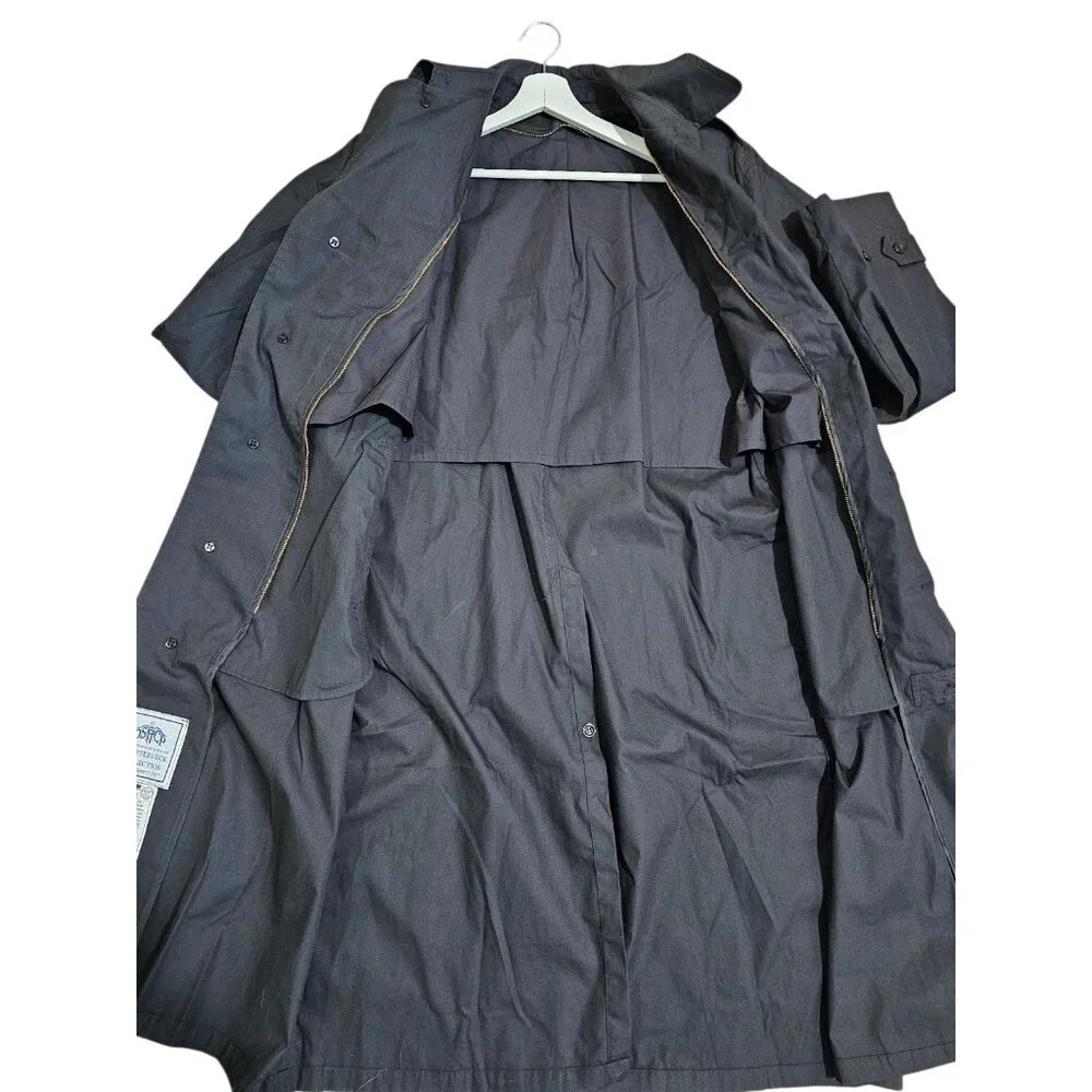 Vintage US Military DSCP Quarterdeck Trench Coat Rain Coat Mens 42XL Classic Lux - Picture 4 of 7